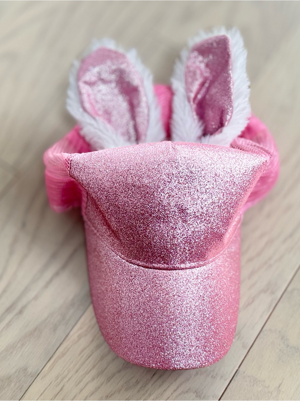 Dan Dee Pink Sparkle Bunny Ear Cap